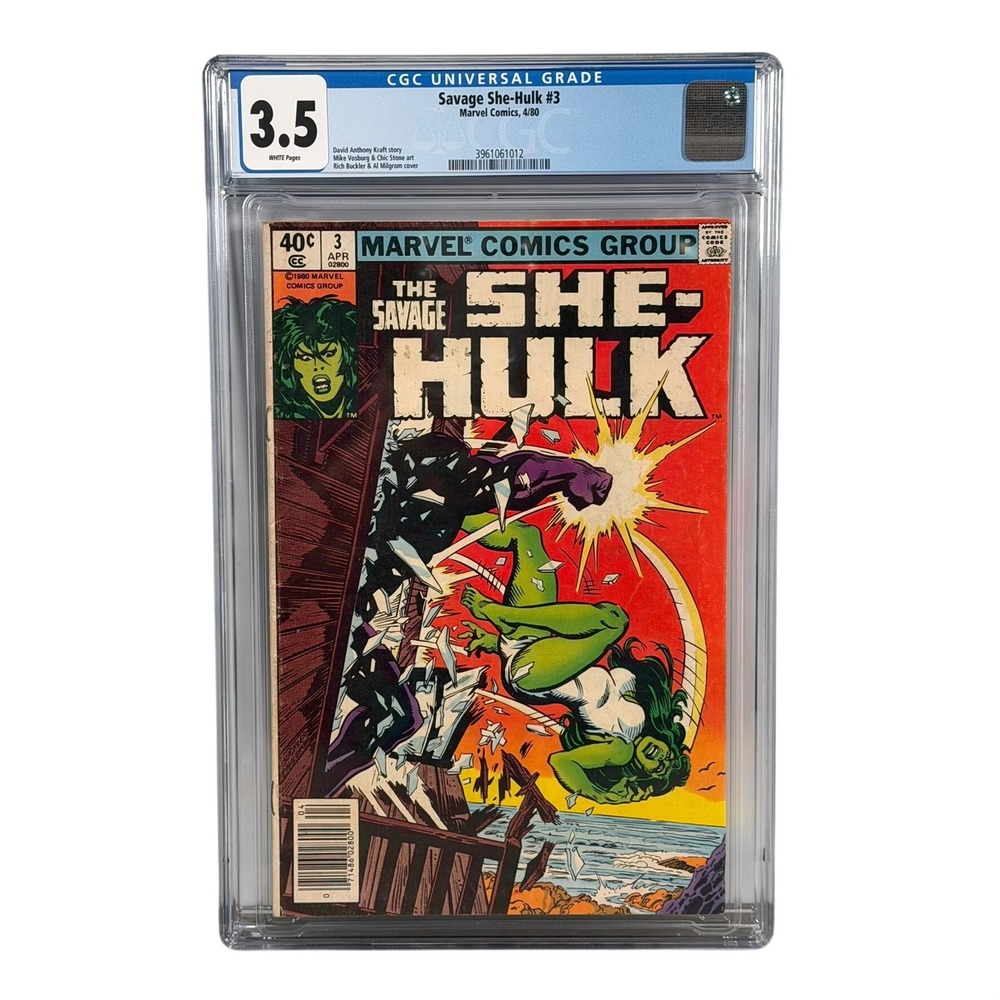Marvel Savage She-Hulk #3 CGC 3.5 White Pages Bronze Age 1980 USA